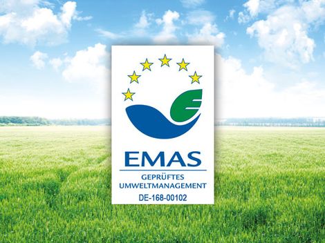 Emas Zertifikat für geprüftes Umweltmanagementsystem